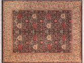 handmade Traditional William Black Beige Hand Knotted RECTANGLE 100% WOOL area rug 8x10